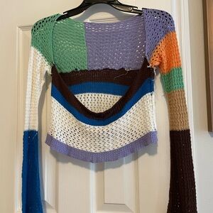 Colorful Knit Women's Swim Coverup
